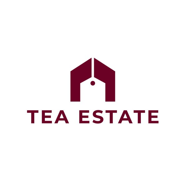 Negative space logo design for a teahouse