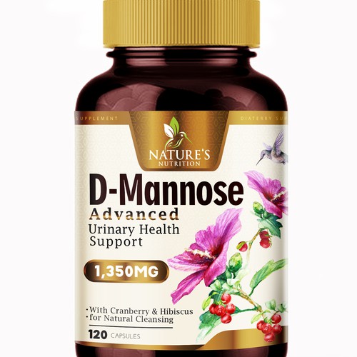 Colorful D-Mannose Design Needed for Nature's Nutrition Design réalisé par agooshe