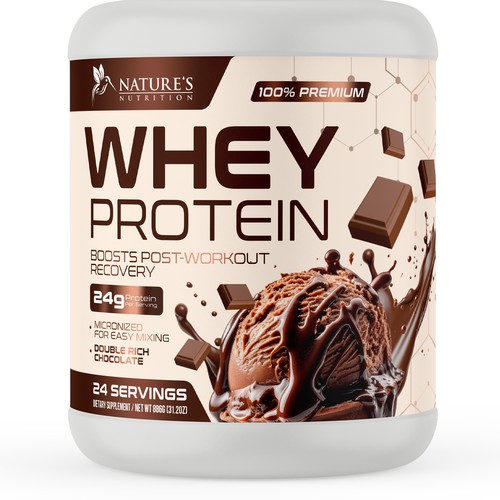 Diseño de Tasty Whey Protein Chocolate Design Needed for Nature's Nutrition de UnderTheSea™