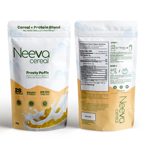 SIMPLE Yet FUN Pouch Design for On-The-Go CEREAL Design von CUPEDIUM
