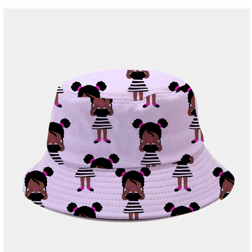 Bucket Hat Designs for Girls (black culture theme) Design by ash00 Designs