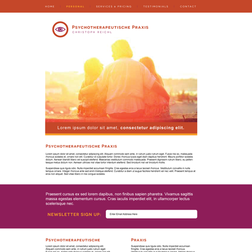 Moderne Website für Psychotherapeutische Praxis Design por Revibe