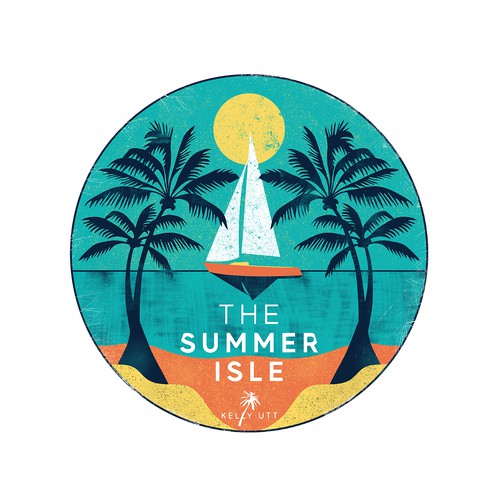 Gewinner des Wettbewerbs "Hipster island t-shirt design to promote a series of summer thriller novels" in der Kategorie T-Shirt