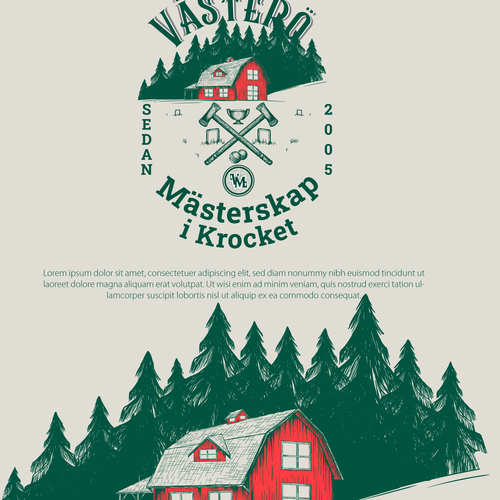 Legendary croquet tournament in Sweden. First logo ever. Looking for unique croquet vibe, creativity, and retro look! Design by ⭐DoubleStrokeStudio⭐