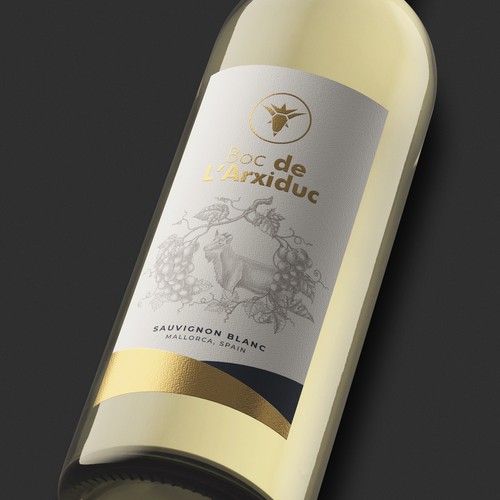 Diseño de Design a modern White wine label for a vineyard in Mallorca de jcontreras