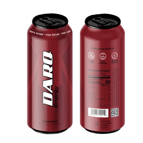 Create a unique Design for a sugar free Energy Drink Can! Design by rakaruaan