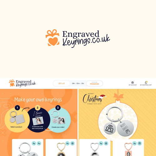 Fresh and clean Logo for Personalized Keyrings website Diseño de gaidenko