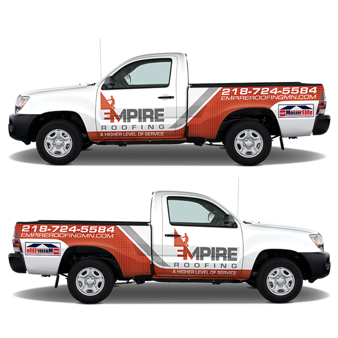 Create A Truck Wrap For Residential Roofing Company Car, truck or van