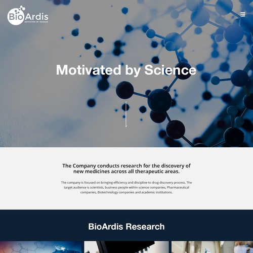 Vibrant website design for biotech Design by The Lion King