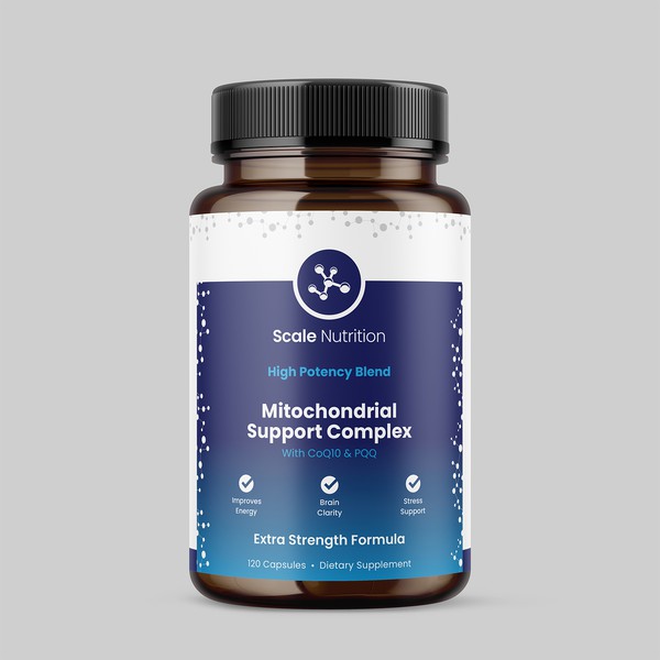 Food supliment bottle label design