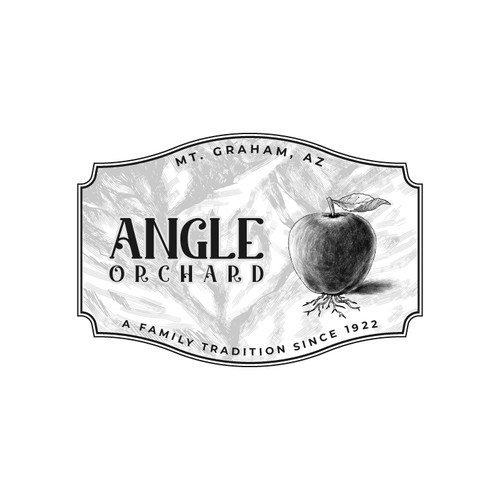 100 year old orchard logo. Design by Yeh