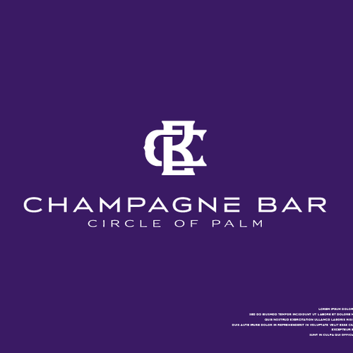 Luxury and modern Champagne Bar logo Design by POZIL