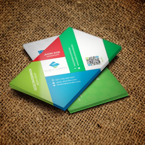Business Card to represent THREE Service Divisions Design by Twin Ashek Masum