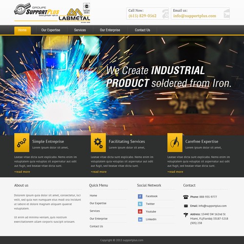 Web page design contest entry by Gendesign