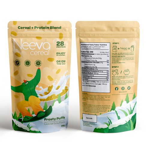SIMPLE Yet FUN Pouch Design for On-The-Go CEREAL Design von CUPEDIUM