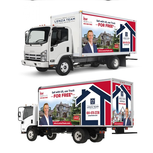 Custom Truck Design Wrap for Real Estate Agent, CREATIVE PROFESSIONAL CLEAN Design by Logicainfo ♥