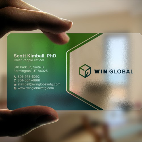 WIN Global Business Card Design Design by chandrayaan.creative