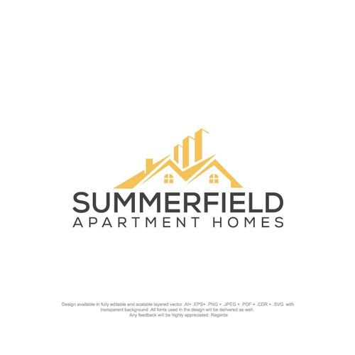 Modern RE branding for apartment community. Design by sthirteen