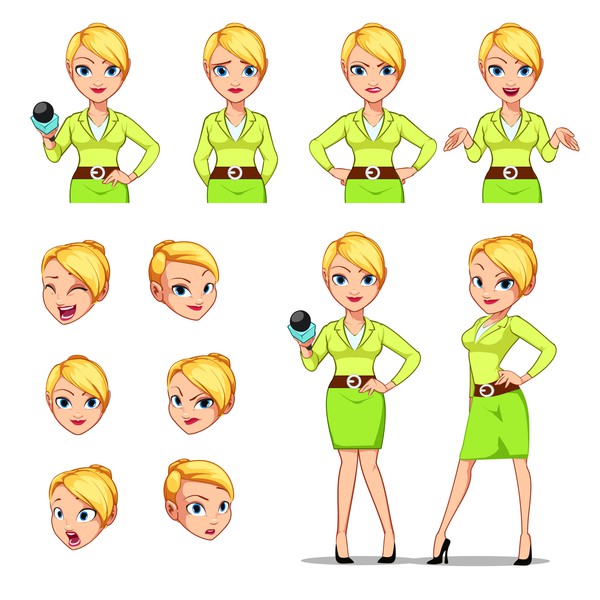 Design by Bonographic titled ""Expressive Eyes and Faces " character design contest winning"