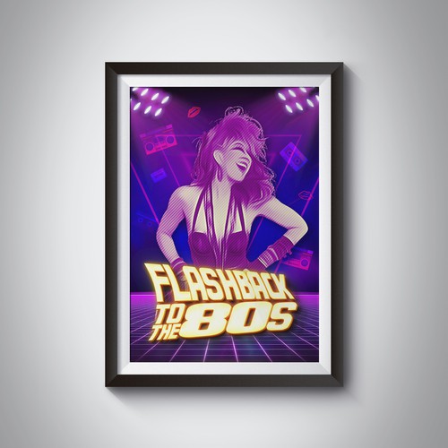 Poster for 1980s Pop Music Stage Show Design by DP Creative Studio