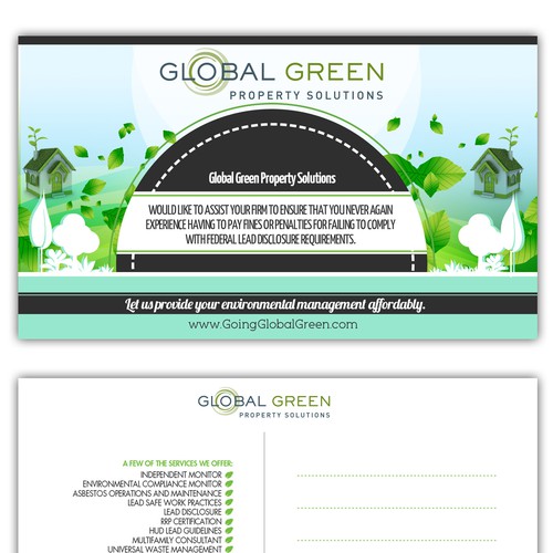Create the next postcard or flyer for Global Green Property Solutions デザイン by One Day Graphics