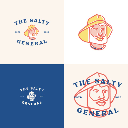 Salty New England General Store / sandwich shop combining classic text & modern imagery Design by RobertEdvin