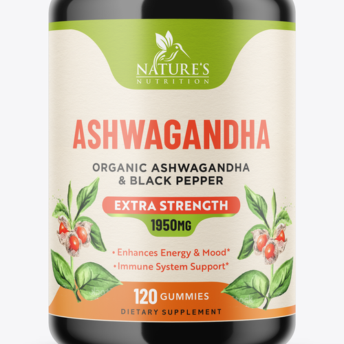 Natural Ashwagandha Capsules Design Needed for Nature's Nutrition Design by Encephalon™