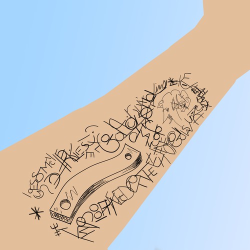Kurt Vonnegut Tattoo Design デザイン by IsaacSauder