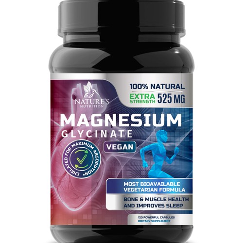 Natural Magnesium Glycinate Design needed for Nature's Nutrition Design by Wfemme