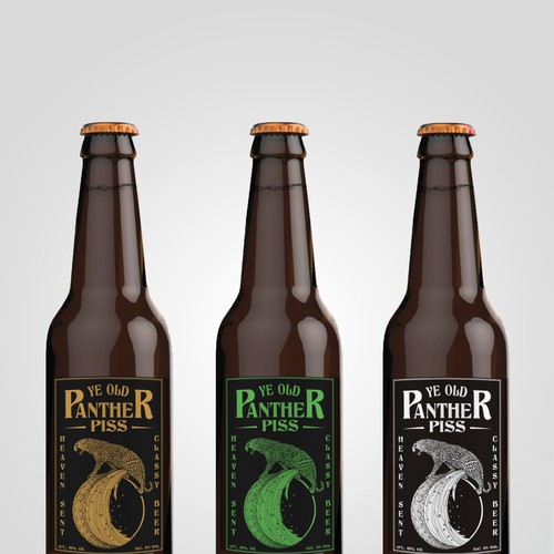 "Panther Piss" BEER Label - GuaranteedWinner - Blind, not private.   Get Pissed!   Design by Wintrygrey