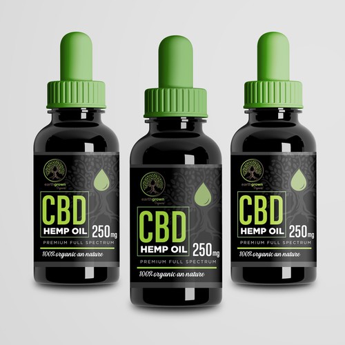Create a Tincture Bottle Label for Our New CBD Oil / Hemp Oil Organic Supplement Line Product