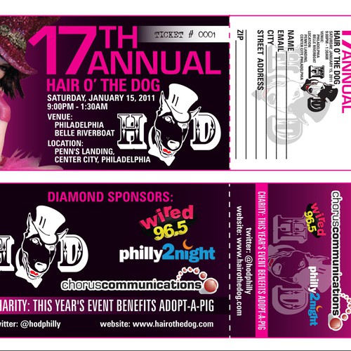 Black Tie Event Ticket Design Design by kyLE27