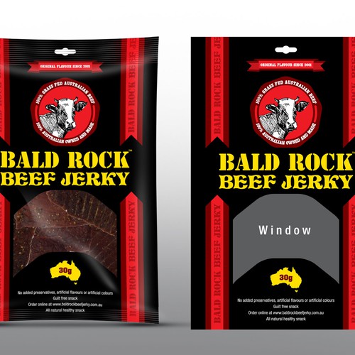 Beef Jerky Packaging/Label Design Design by Rumon79