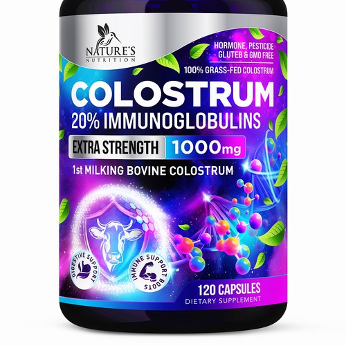 Powerful, Colostrum Design Needed for Nature's Nutrition Design by FreshApple@Michelle