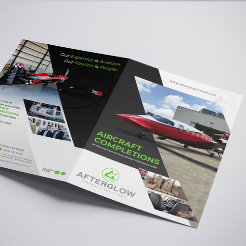Striking Modern Brochure for Private Jet Owners Design by Digisolz Creation