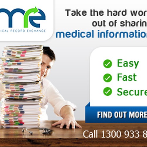 Create the next banner ad for Medical Record Exchange (mre) デザイン by PAVN