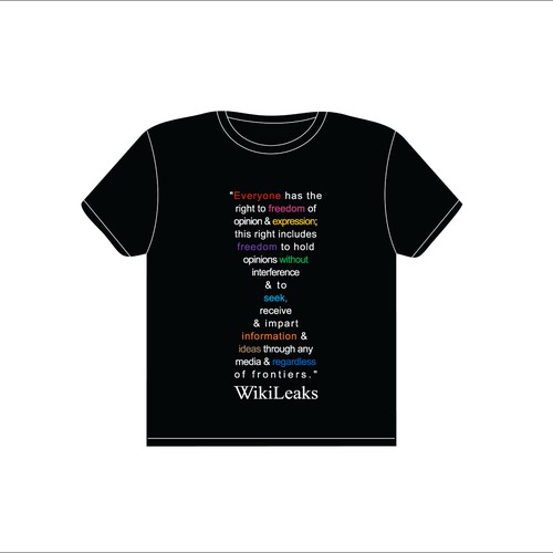New t-shirt design(s) wanted for WikiLeaks Ontwerp door Ahralex
