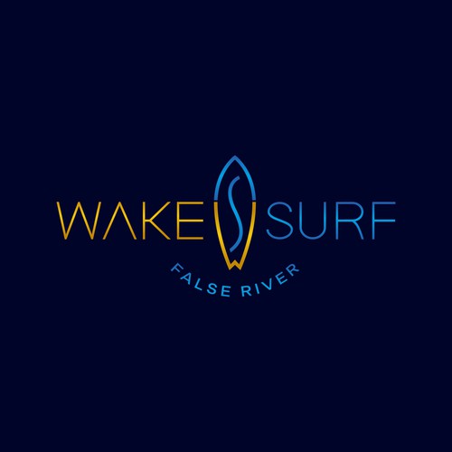 Edgy/sophisticated wake surf logo for a female/male group of wake surfers that embody a luxury life. Nothing predictable Design by Monk Brand Design