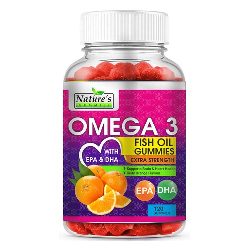 Tasty Omega 3 Fish Oil Gummies Design needed for Nature's Gummies-ontwerp door Hanisha P Patel