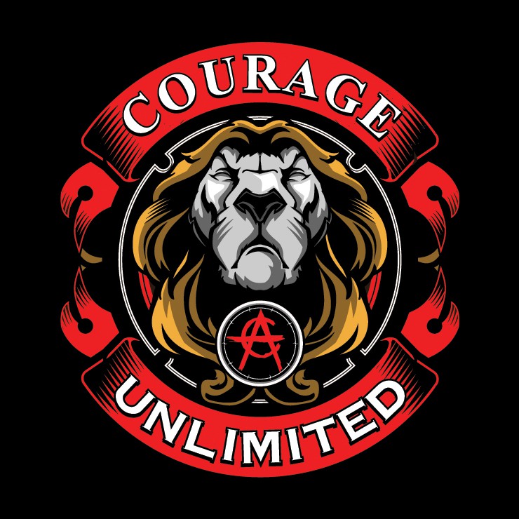 Courage logo with the title 'CAOURAGE UNLIMITED LOGO'