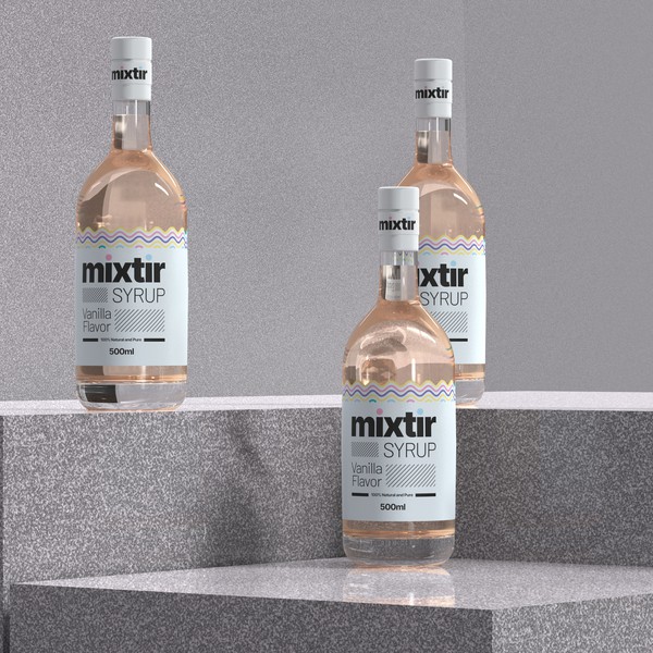 Design by Carl Haus titled "Syrup Bottle Label Design"