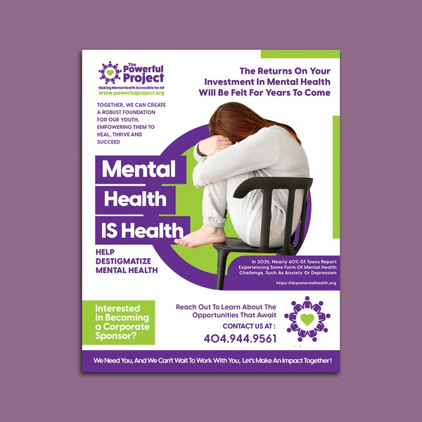 mental health flyer design concept