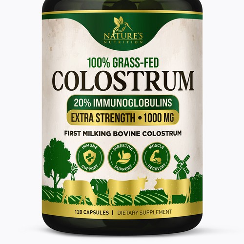 Powerful, Colostrum Design Needed for Nature's Nutrition Design by FreshApple@Michelle