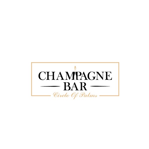 Luxury and modern Champagne Bar logo Design by kyzul studio