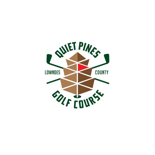 Design Quiet Pines Golf Course in the deep south classic with a fun twist! di logoswithimpact