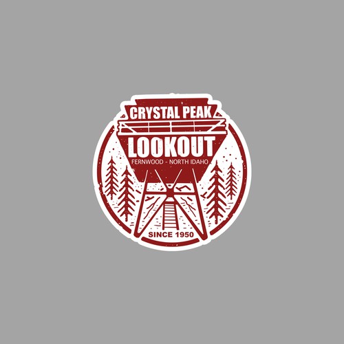 Illustrated Stickers for Fire Lookout Design by freesugar