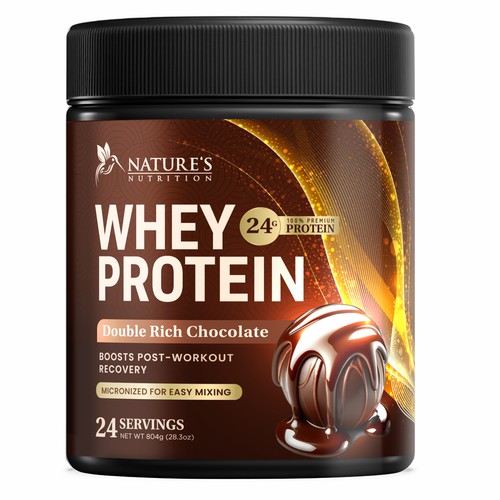 Diseño de Tasty Whey Protein Chocolate Design Needed for Nature's Nutrition de Davi Giolo ★