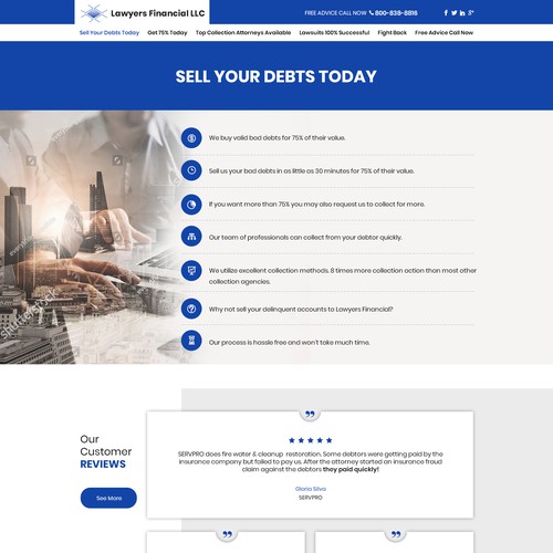 Debt Collection Website Design by Creative GS