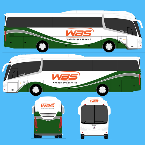 Charter Bus Graphics Incorporating Company Logo Competition Design by The Faisel