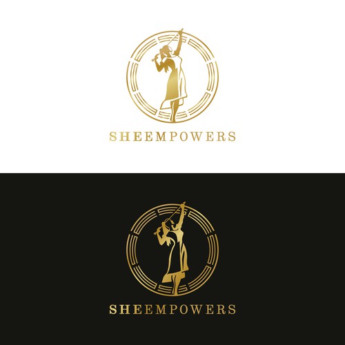 SHEempowers - luxurious design of a woman preferrably in some kind of a circle to appeal to women professionals Design by Creago